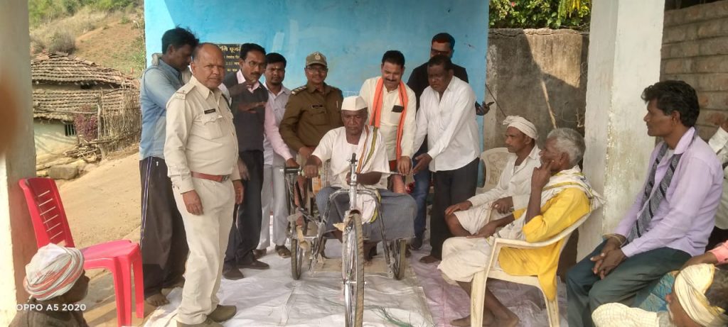 Bicycles provided to differently-abled residents 