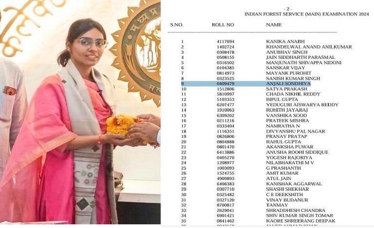 Anjali Sondhiya Secures 9th All-India Rank in IFS Exam