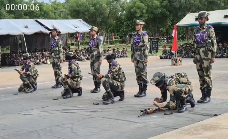 BSF women cadets rifle drill