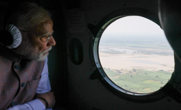 PM Modi flood survey,
