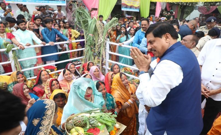 CM Mohan Yadav Indore Chhath Mahotsav