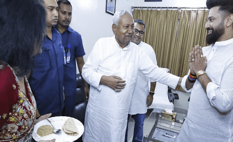 CM Nitish Kumar with Chirag Paswan