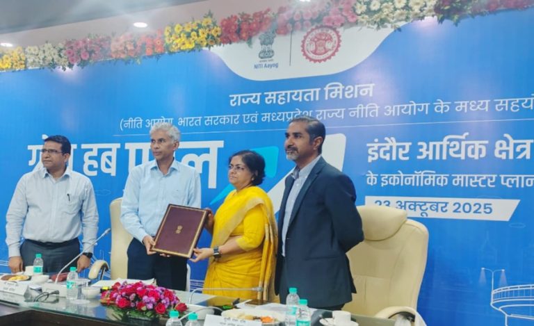 NITI Aayog Madhya Pradesh Indore Bhopal economic plans