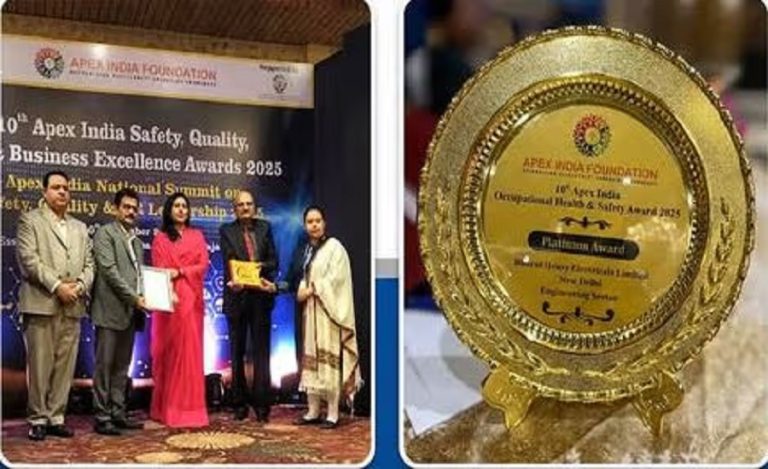 BHEL Wins Platinum Award
