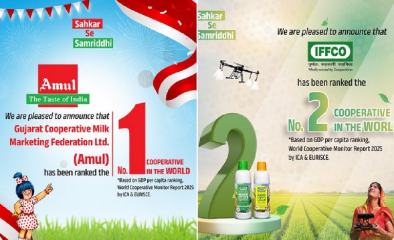 Amul and IFFCO global cooperative ranking