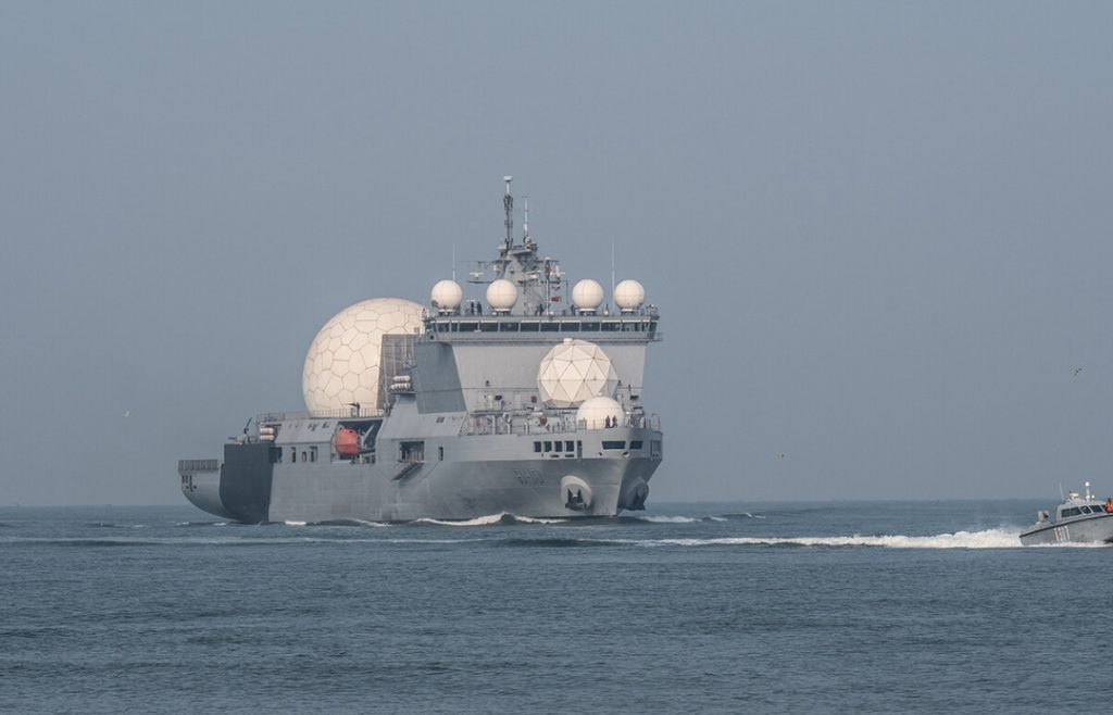 INS Dhruv Missile Tracking Ship Deployment