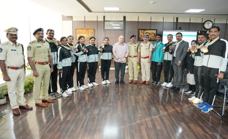 Andhra Pradesh Police Win 39 Medals at National Meets; DGP Harish Kumar Gupta Felicitates Athletes