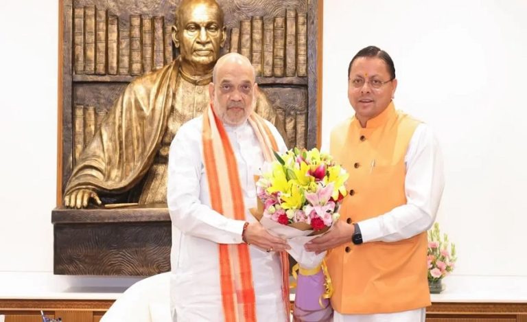 CM Dhami Meets Amit Shah