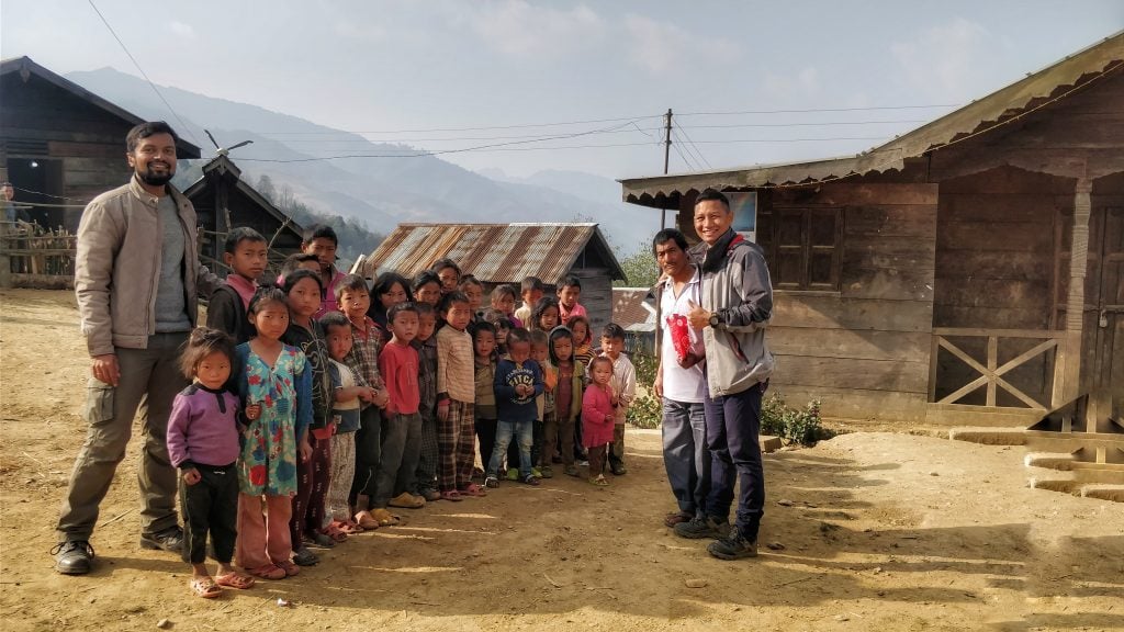 With kids of Fakim Village, Kiphire, Nagaland in Feb 2018