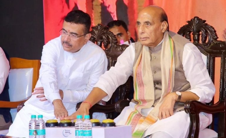 Suvendu Adhikari and Rajnath Singh