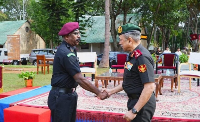 Major Manivannan CDS Commendation Card