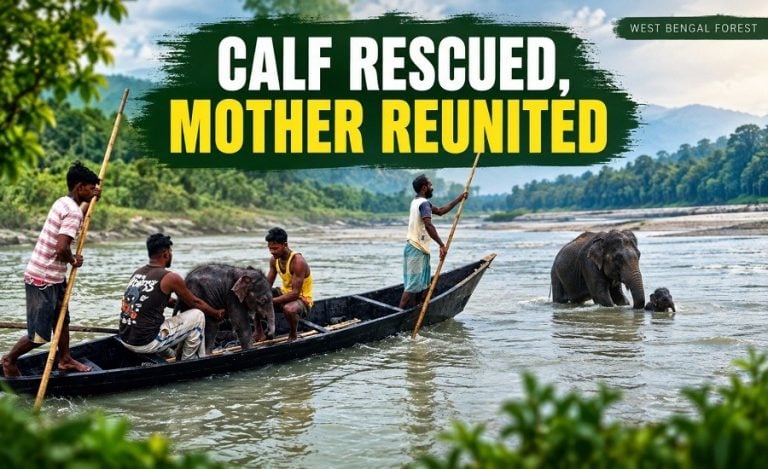 Teesta River elephant calf rescue