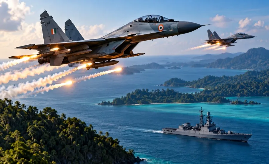 Andaman And Nicobar Command Aerial Firing Exercise