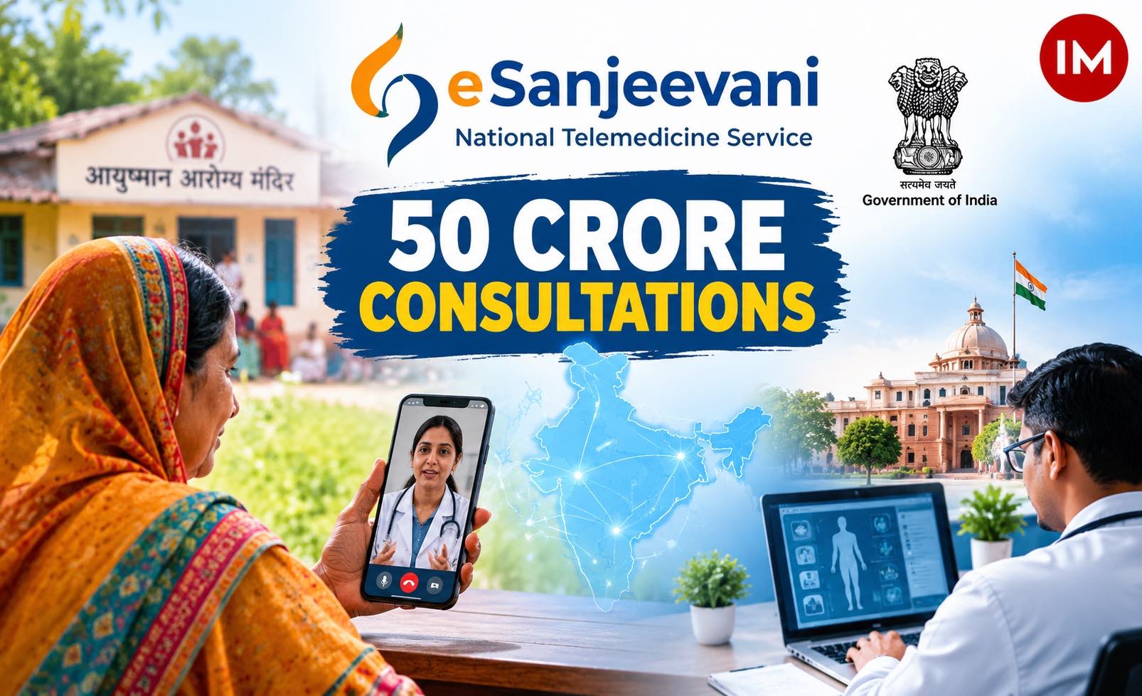 eSanjeevani Crosses 50 Crore Consultations: How India’s Free Telemedicine Service Is Transforming Healthcare