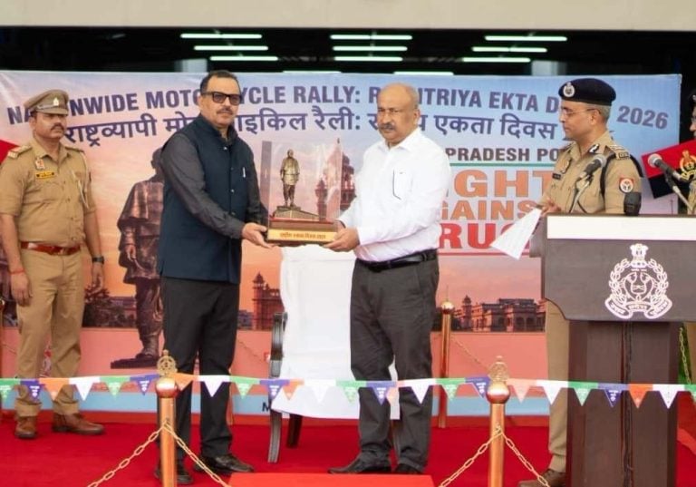 UP DGP Rajeev Krishna Flags Off Anti-Drug Motorcycle Rally; 5 Police Riders to Reach Statue of Unity