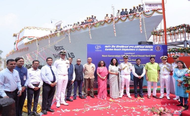 GRSE Launches Third NGOPV Shreyas